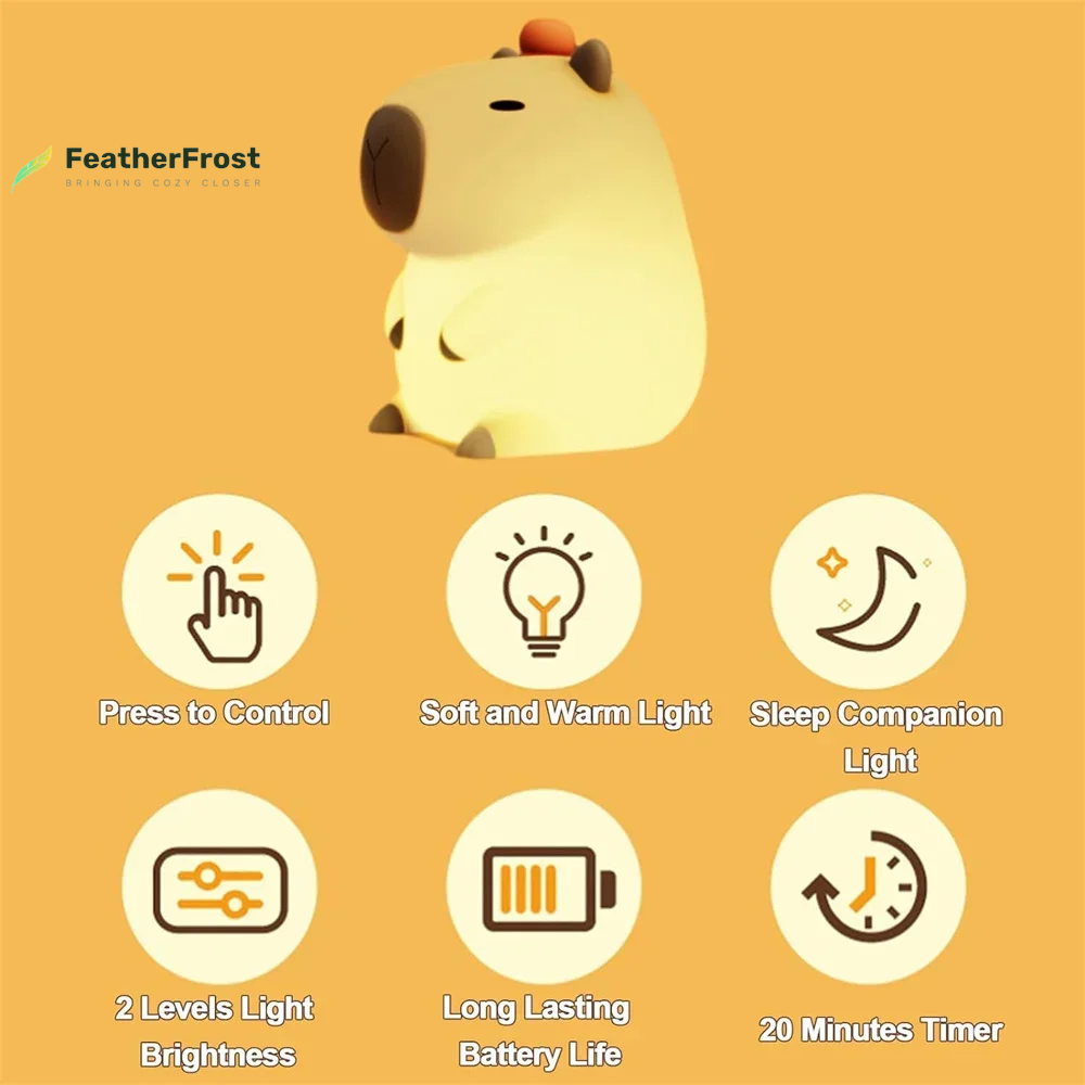 CapyLumi™ 2.0 – The Gentle Glow of Happiness | Silicon made, Touch Sensitive